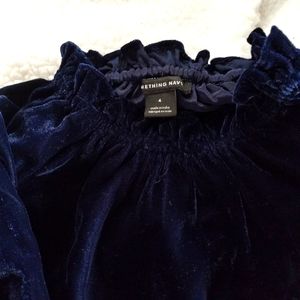 Something Navy Kids Formal Dress in Navy Blue Velvet